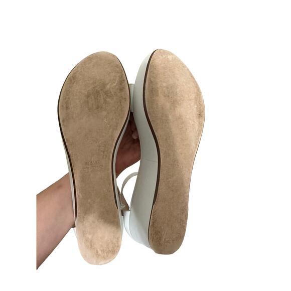 Stuart Weitzman white capri platform sandals size 10 - Picture 9 of 9